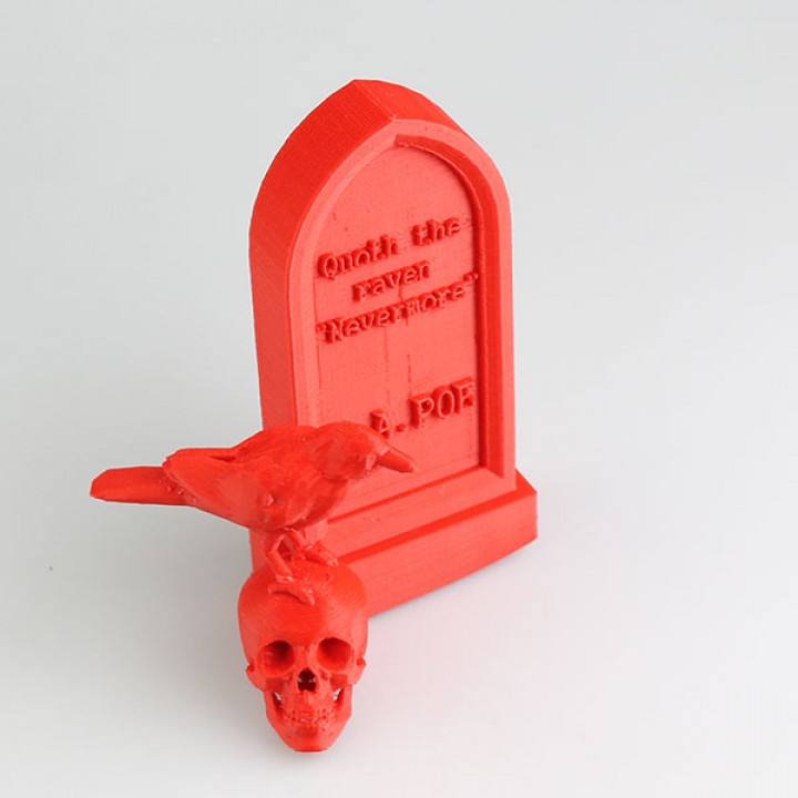 3D Printable Quoth The Raven Nevermore Edgar Allan Poe S Tombstone