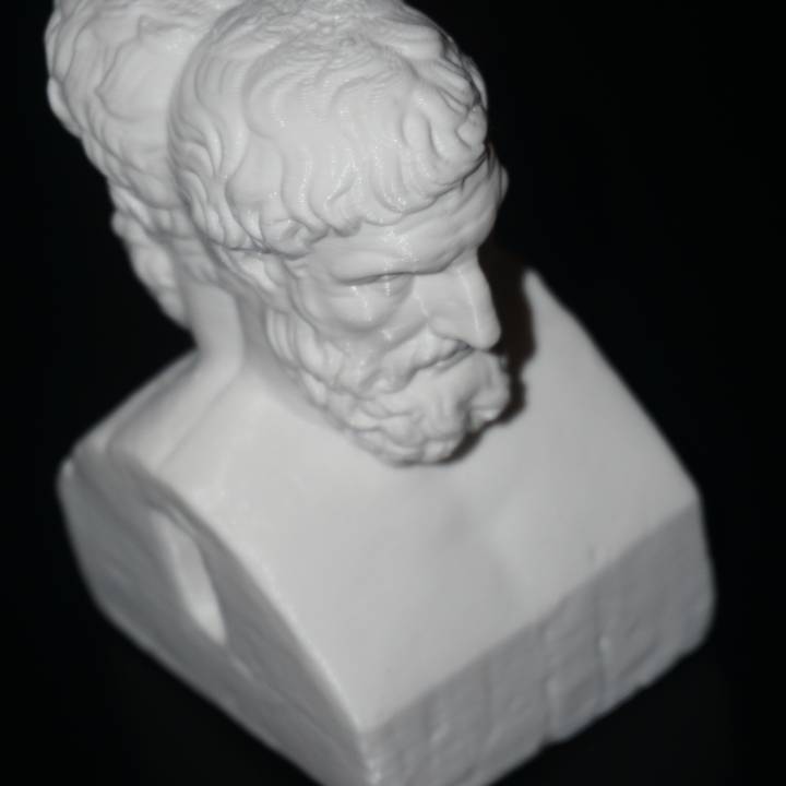 3D Printable Double Herm With Epicurus And Metrodorus At The Institut