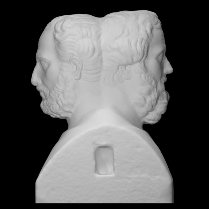 D Printable Double Herm Of Herodotus And Thucydides By Scan The World