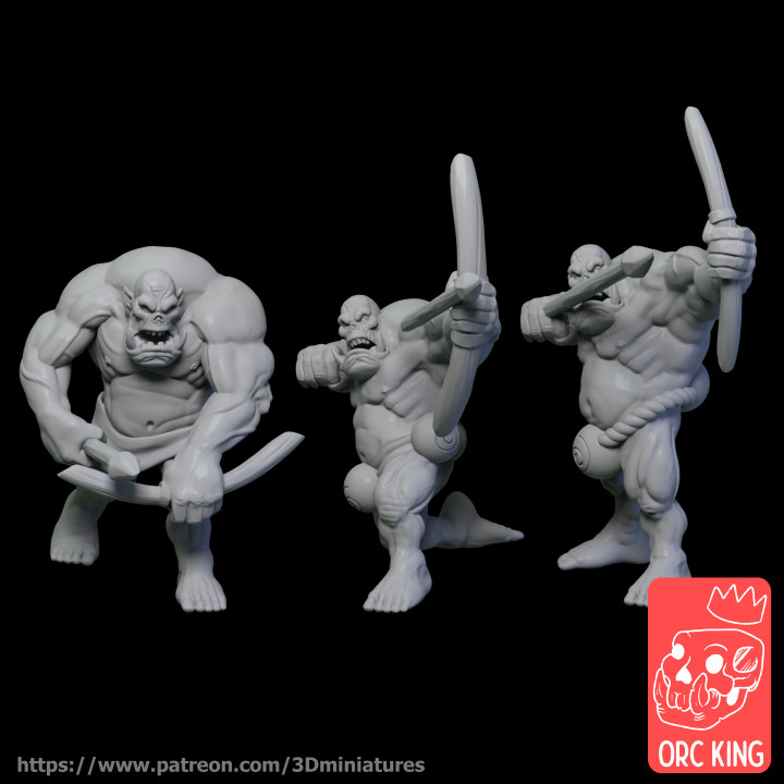 3D Printable Orc Archers By Orc King Studio