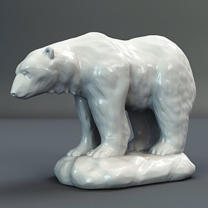 Polar bears on ice image
