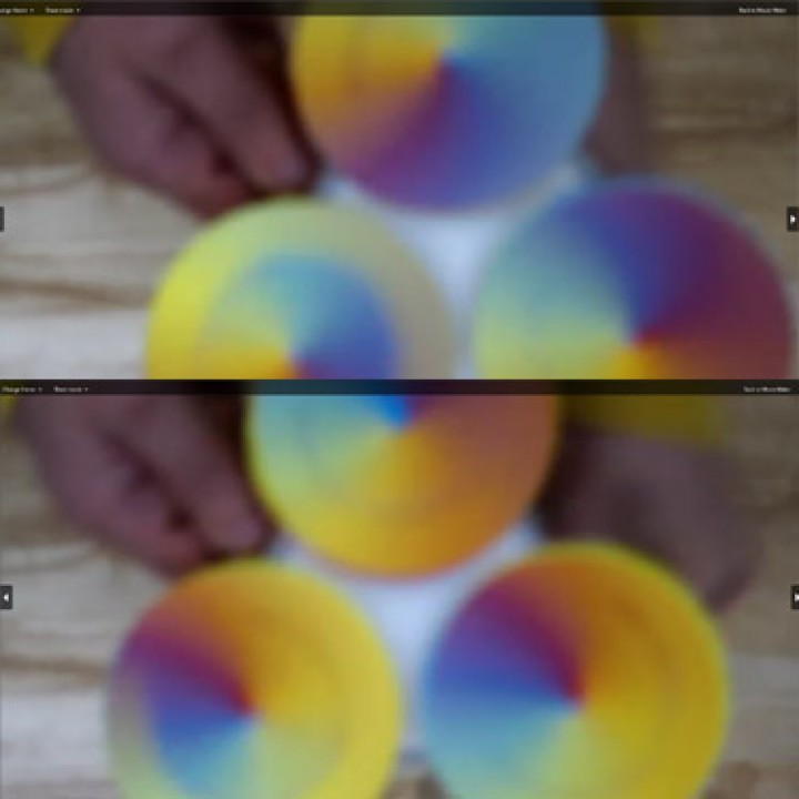 Spinning top colors image