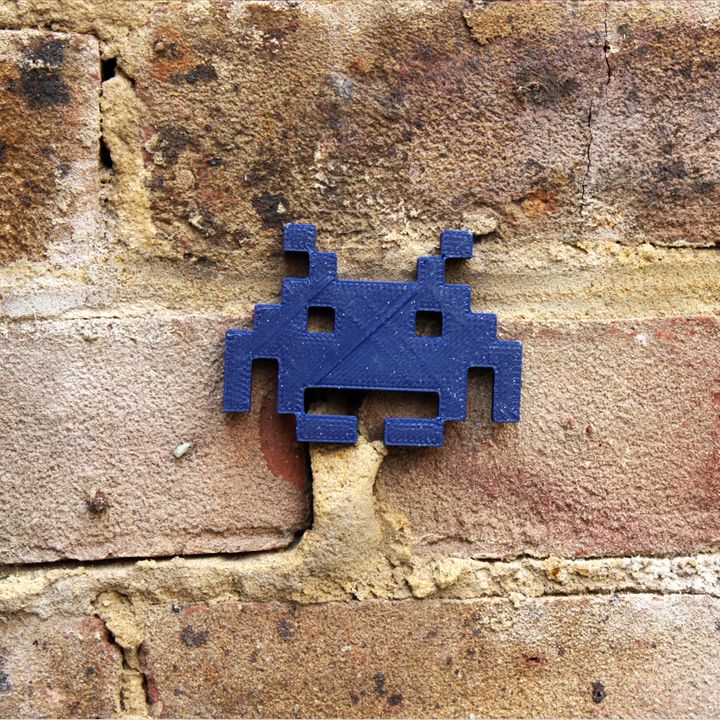 3D Printable Space Invader 30Points by Ricardo Alves