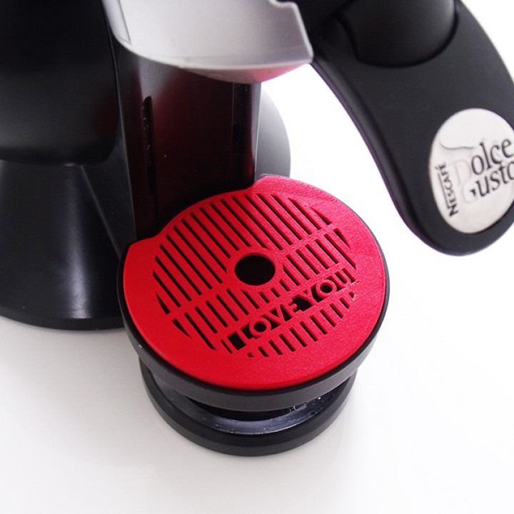 3D Printable I Love You Dolce Gusto Drip Tray by ANDRE VENTURA