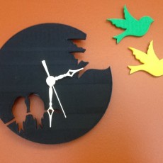 Picture of print of Silhouette Style Bird Clock
