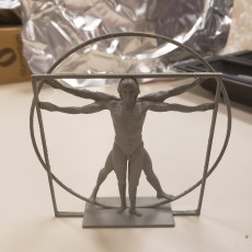 Picture of print of The Vitruvian Man Sculpture at Belgrave Square, London