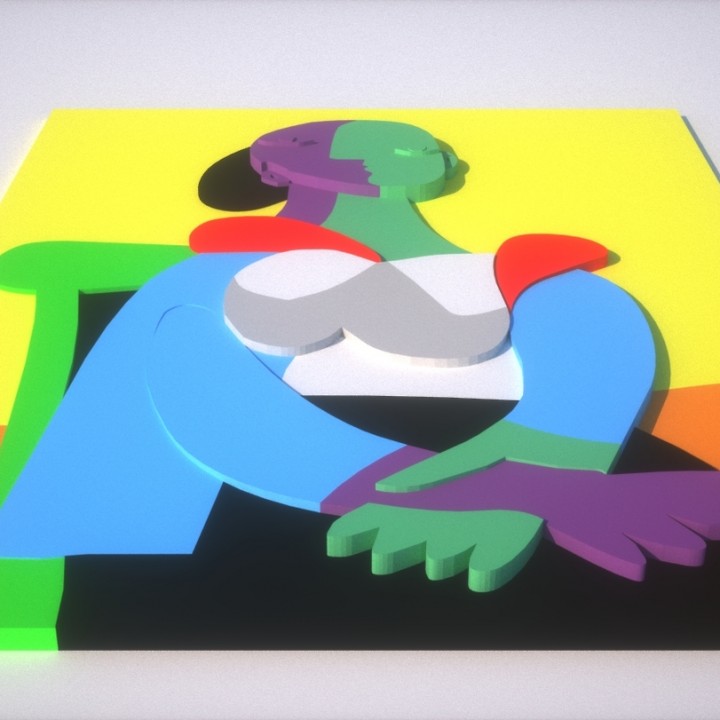 Femme A La Chaise - 3D Modern Art image