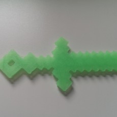 Picture of print of 5x Minecraft keyring tools