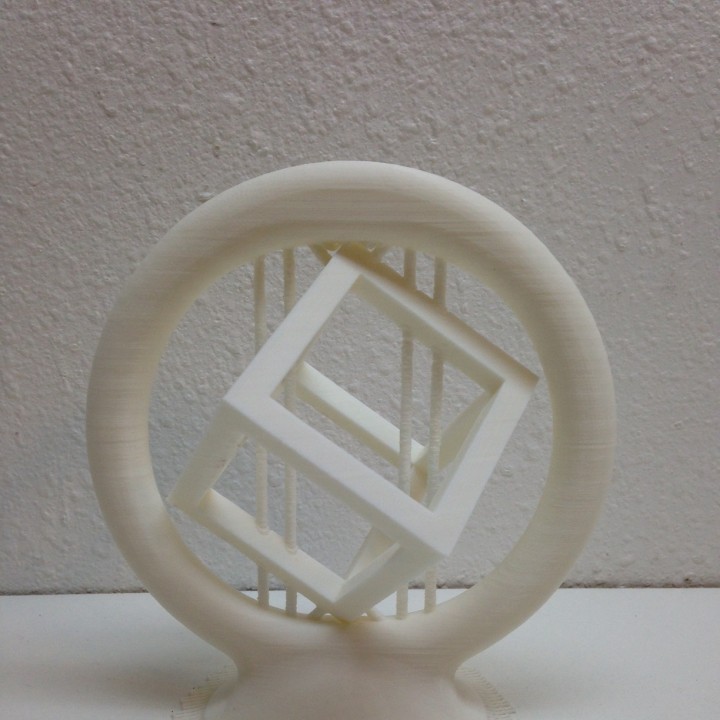 3D Printable Spinning Cube by Kirby Downey