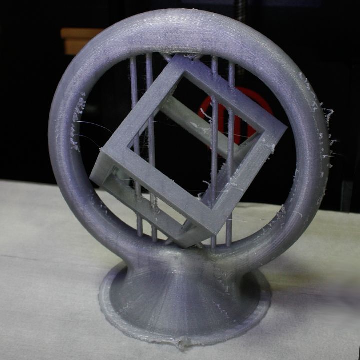 3D Printable Spinning Cube by Kirby Downey