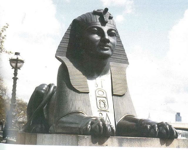 Sphinx at Cleopatra's Needle, Embankment, London image