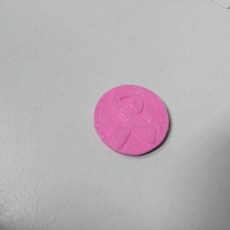 Picture of print of Breast Cancer Awareness Token