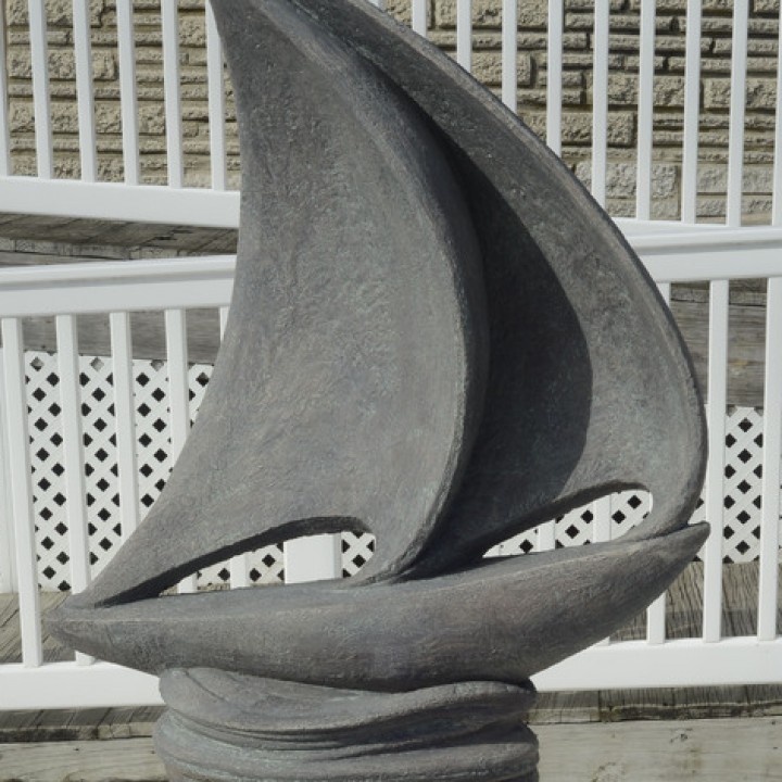 Sailboat Sculpture at Brigantine, America image