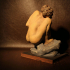 Crouching Woman at La Musée Rodin, France print image