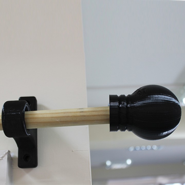 Curtain rail holder and ends image