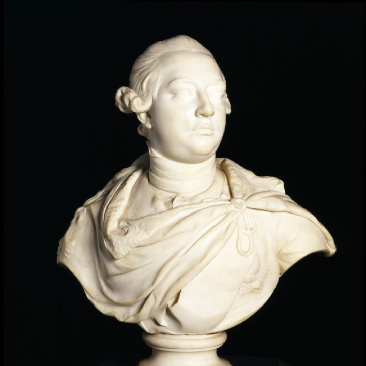 King George III John Van Nost Younger 1767, British Museum image