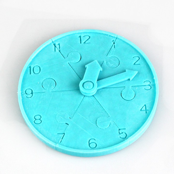 Jigsaw Clock Game for Teaching Children to read the time image