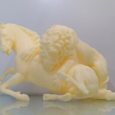 Picture of print of Lion Attacking Horse at the Getty Center, USA