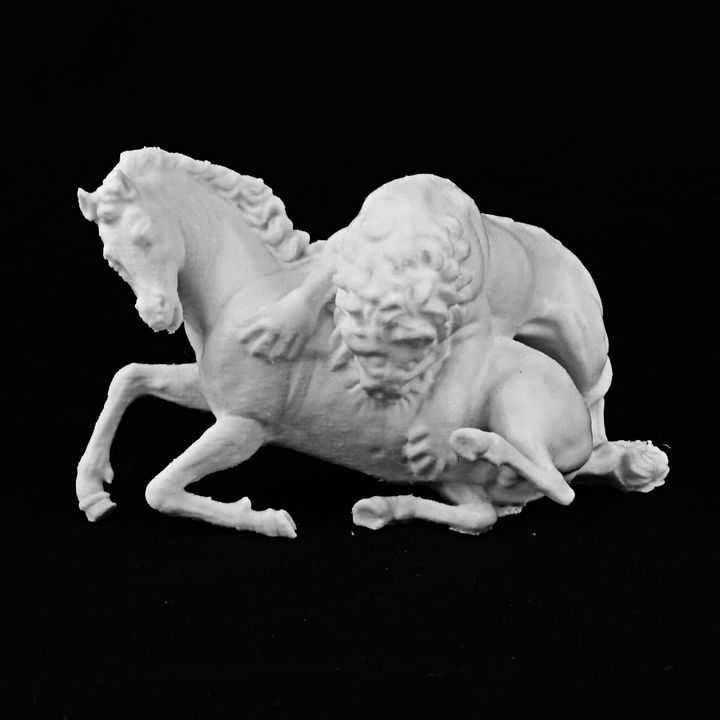 Lion Attacking Horse at the Getty Center, USA image