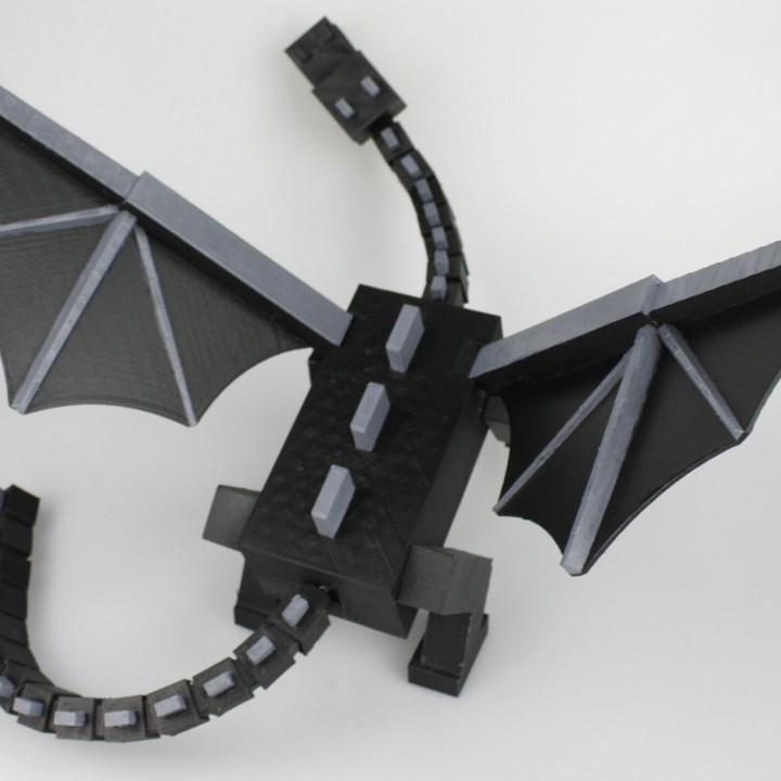 3D Printable Minecraft Ender Dragon by Mark Ledwold