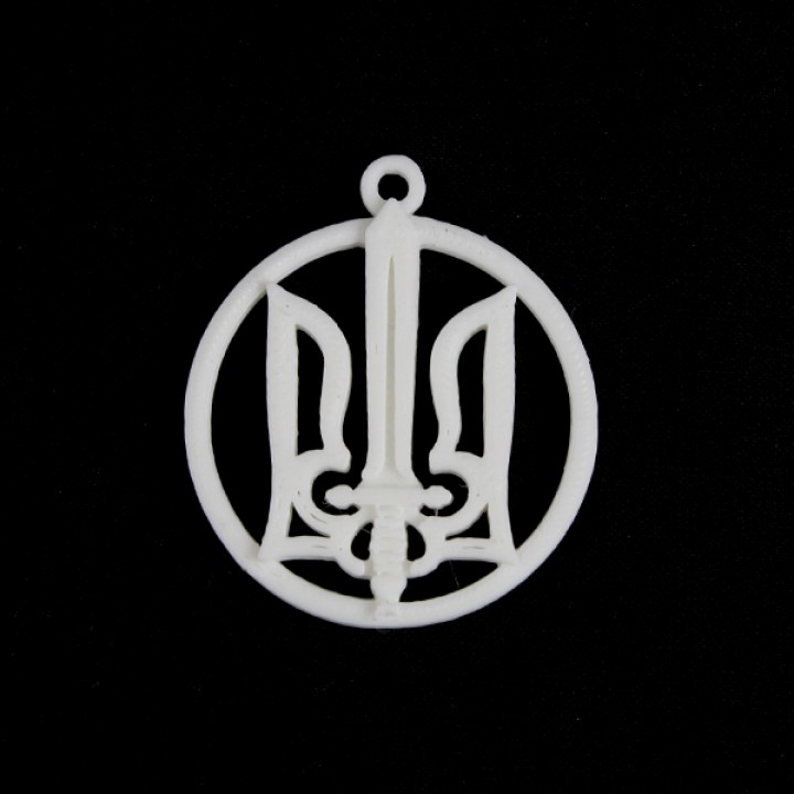 Ukrainian symbol - Trident with a sword image
