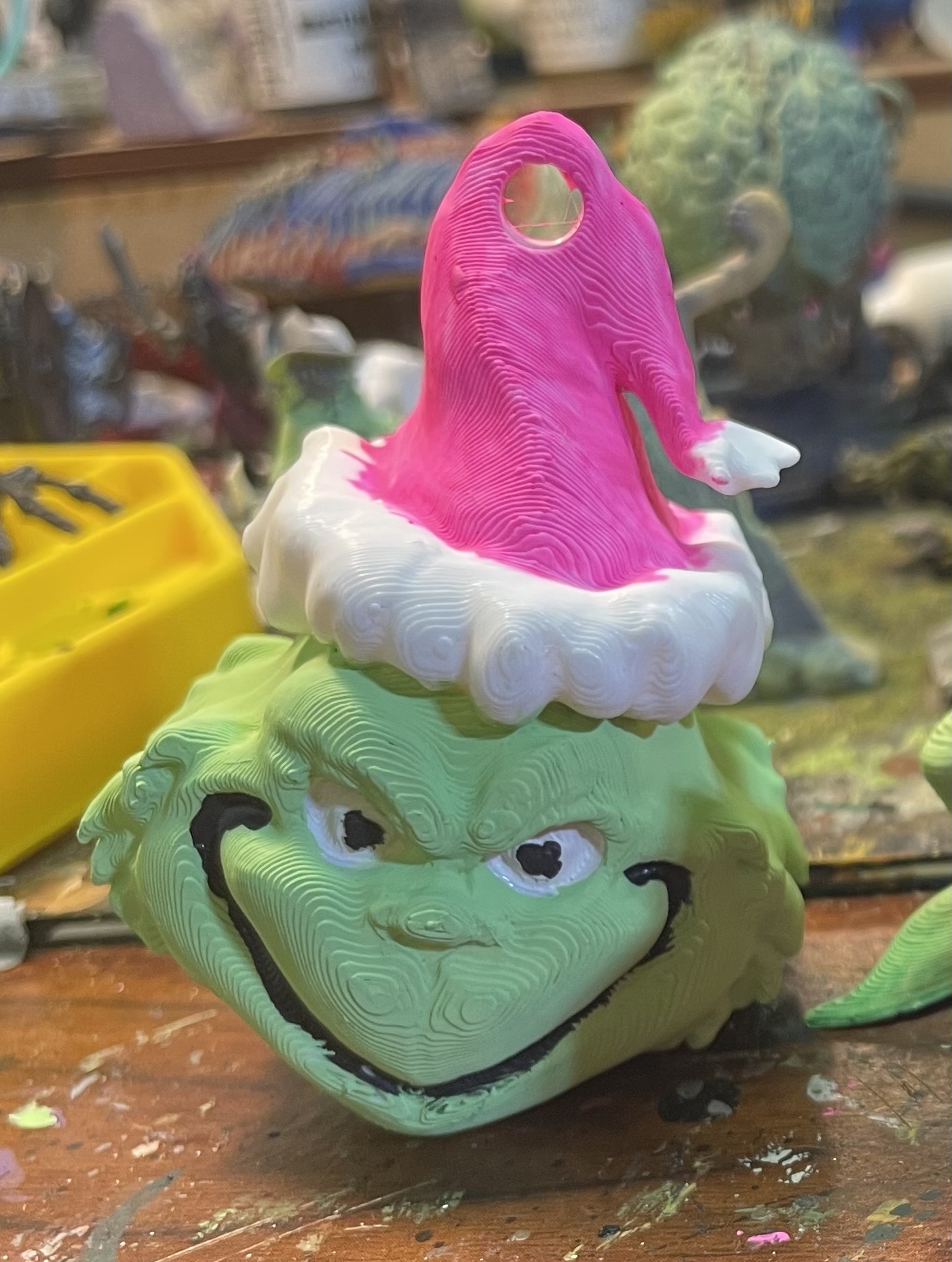 3d print of grinch head christmas ornamentjosephharkins