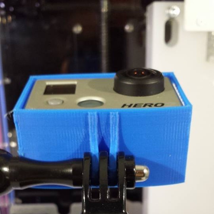 basic gopro mount with open charge port to charge while recording image