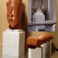 Picture of print of Colossal Granite Head of Amenhotep III at The British Museum, London