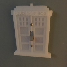 Picture of print of Time and Relative Dimension in Space (TARDIS) Light Switch Cover Plate