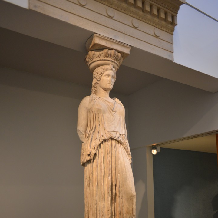 The Erechtheion Caryatid Colonnade at The British Museum, London image
