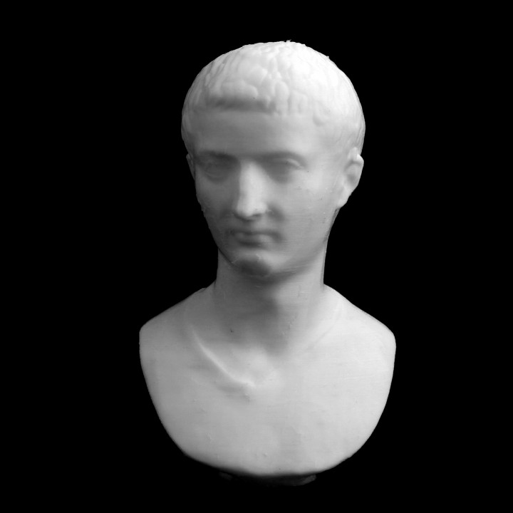 Marble Head of Emperor Tiberius at The British Museum, London image