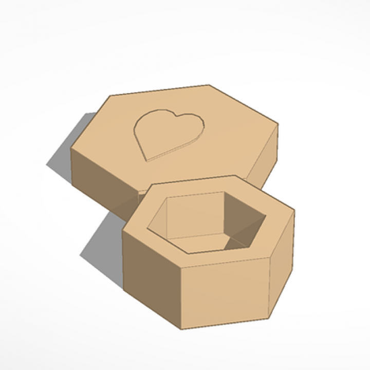 hexagonal wooden box image