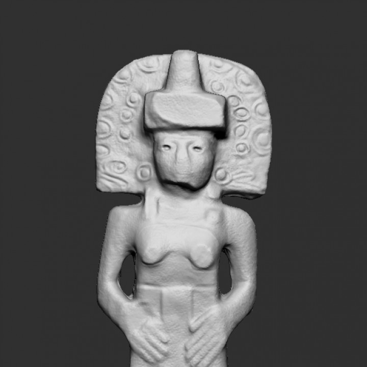 Stone Sculpture of Female Deities at The British Museum, London image