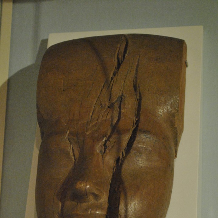 Wooden Face from a Coffin at the Ipswich Museum, United Kingdom image