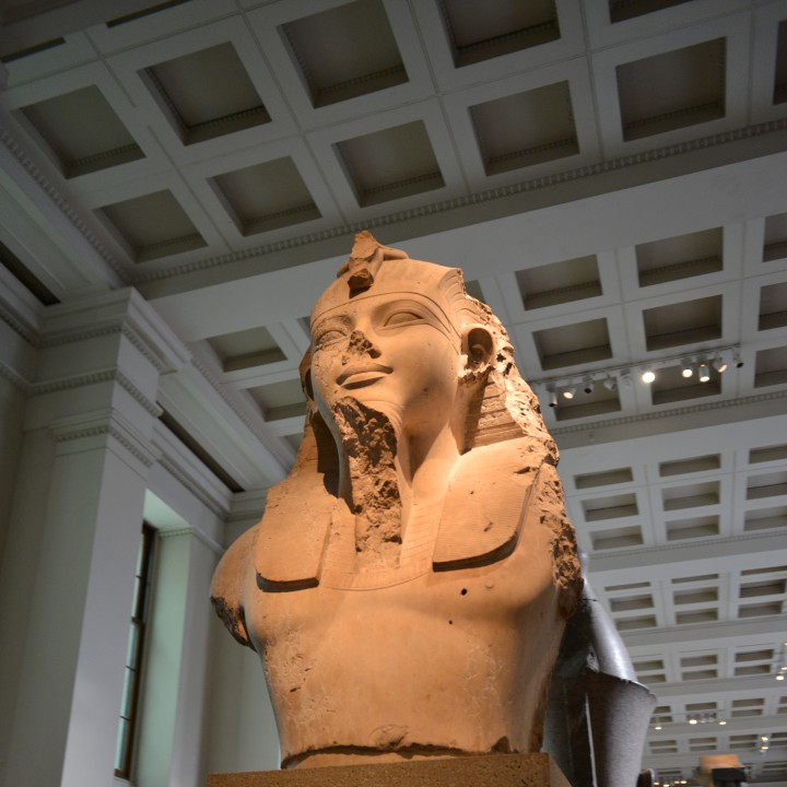 Upper Part of a colossal statue of Amenhotep at The British Museum, London image