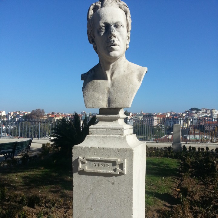 Bust at Garden of St. Peter of Alcantara in Lisbon, Portugal image
