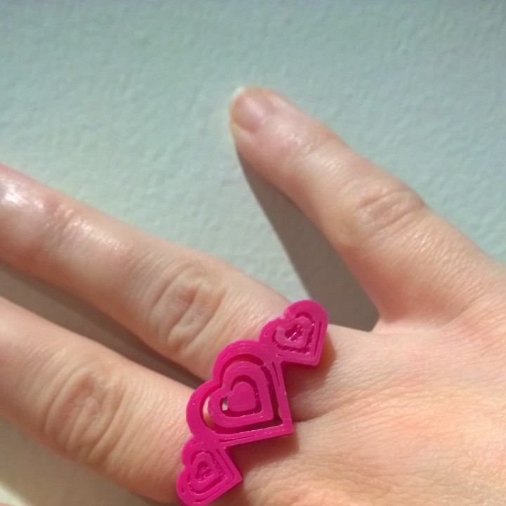 Two-Finger Hearts Ring image