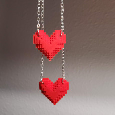 Picture of print of Pixel Heart Pendant