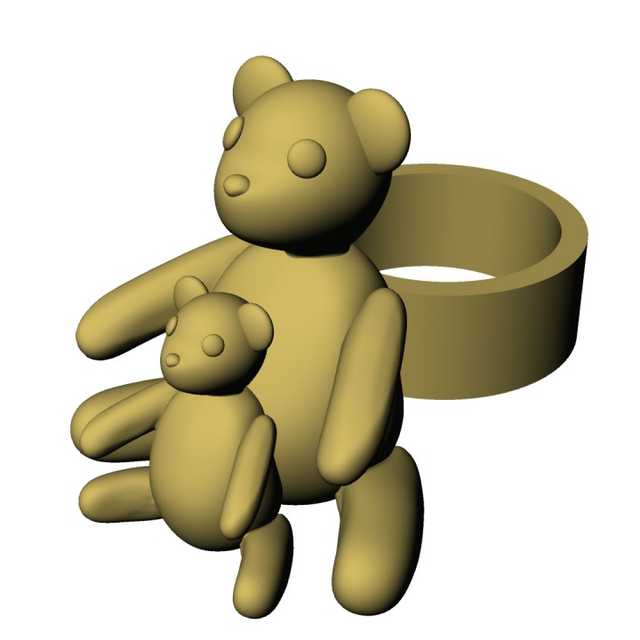 Mommy and baby bear ring image