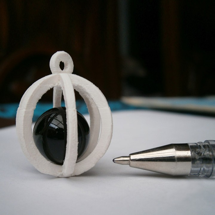 Key chain - sphere marble image