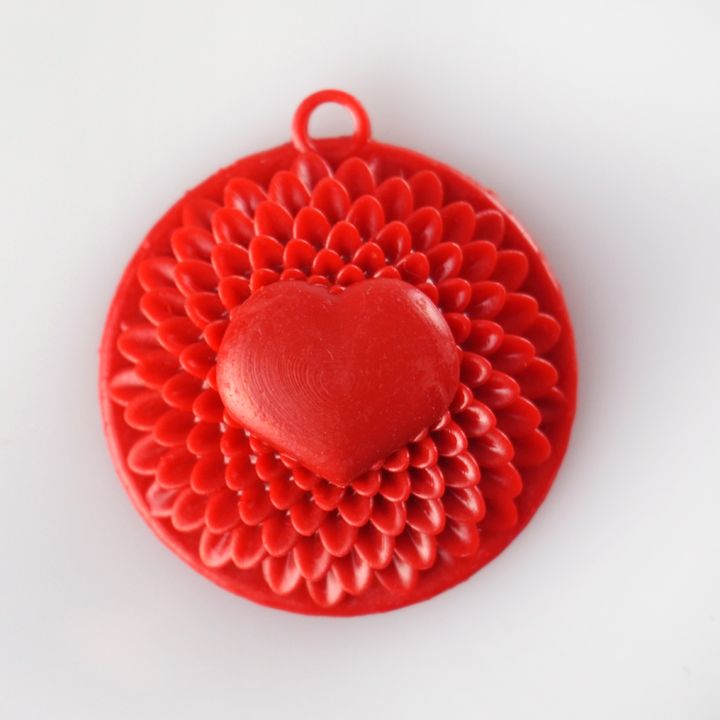 Valentines Necklace/Charm (Heart Flower) image