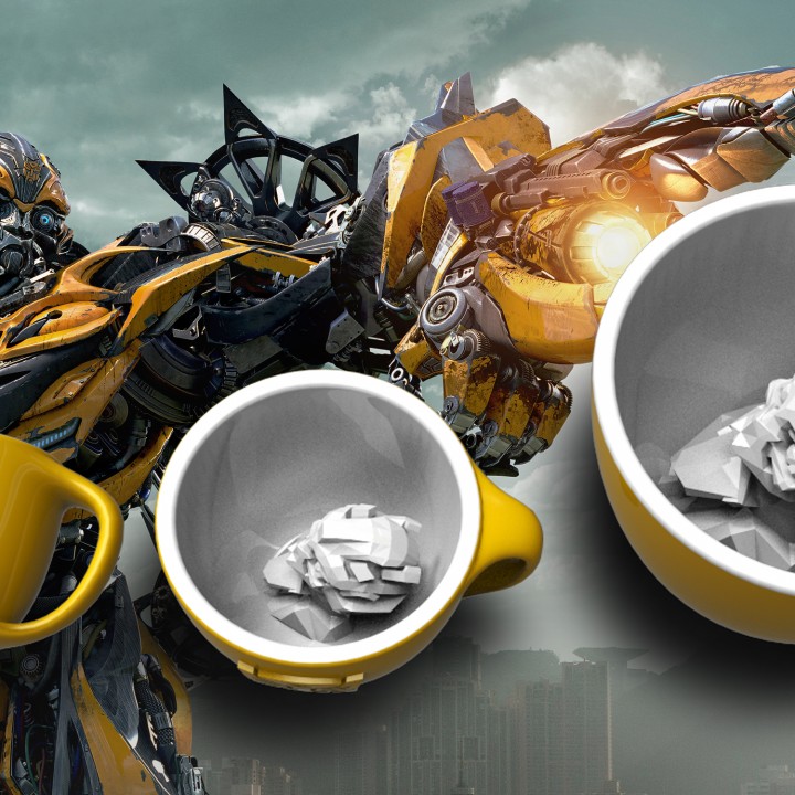 Espresso Cup Bumblebee Transformers Style image