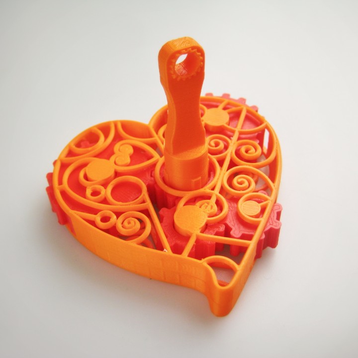3D Printable Clockwork Heart by 3DNA