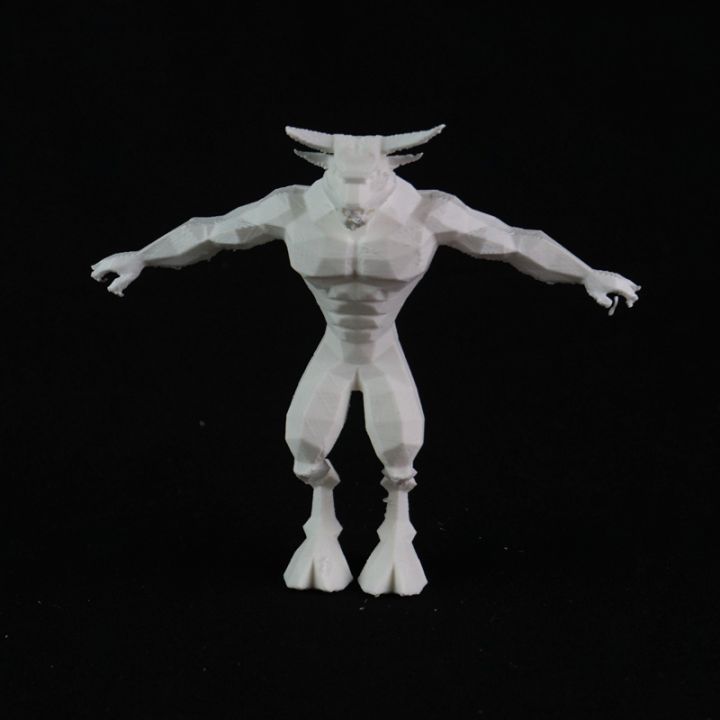 3D Printable Minotaur creature concept art by Mike Giancaspro
