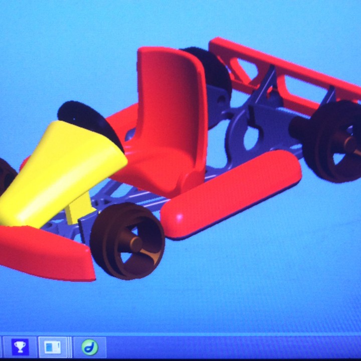 3d Printable Slot Car Go Kart (fits Scalextric) By Simon