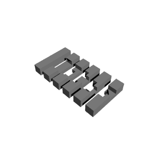 3D Printable Kongming Lock Puzzle (6 Pieces) by Quinnie