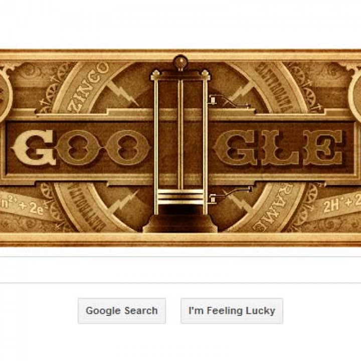 Google Doodles-Alessandro Voltas 270th Birthday image