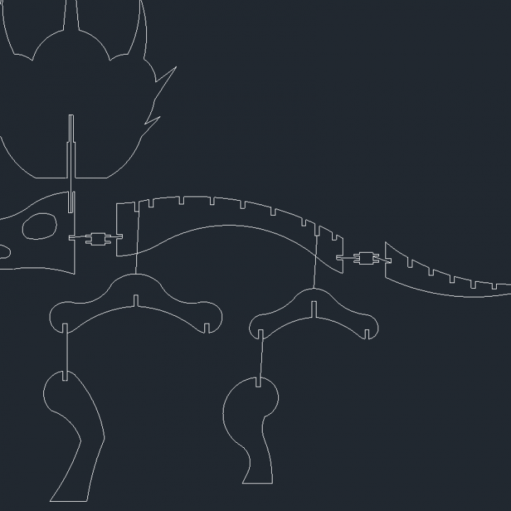 Simple Triceratops Dinosaur Skeleton image