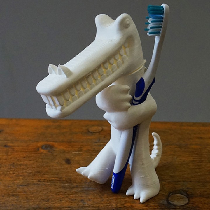 Clarabella Crocodile Toothbrush Holder - Support Free image