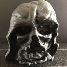 Picture of print of Melted Darth Vader mask from Star Wars Episode 7
